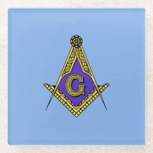 Freemason (Blue) Glass Coaster