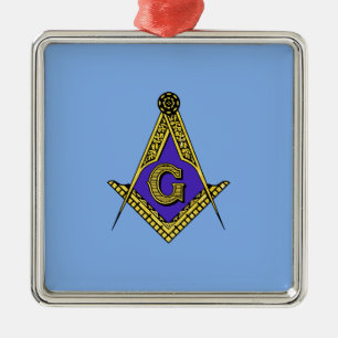 Freemason (Blue) Metal Ornament