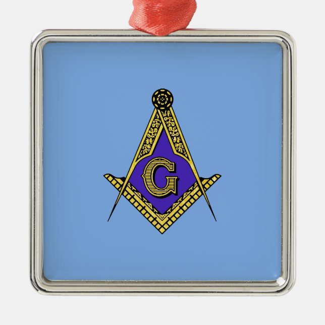 Freemason (Blue) Metal Ornament (Front)