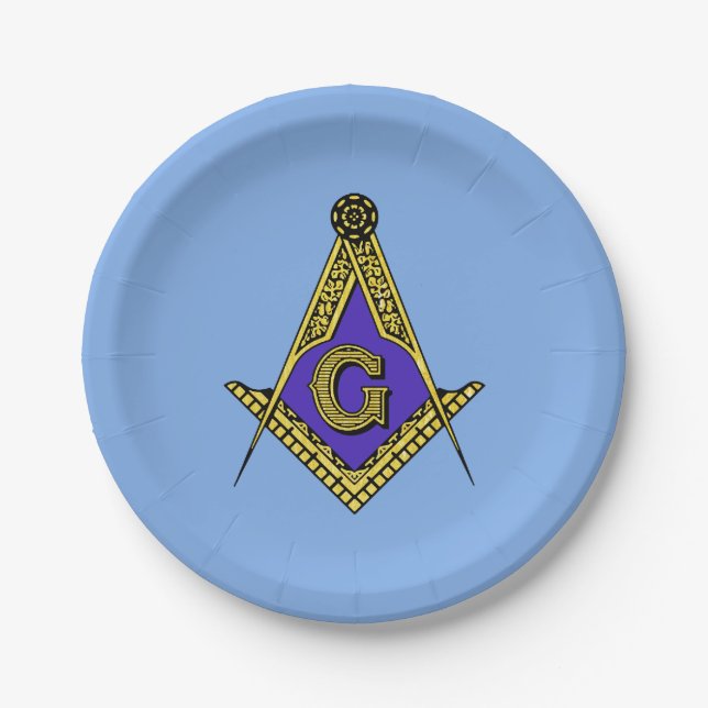 Freemason (Blue) Paper Plate (Front)