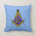 Freemason (Blue) Throw Pillow<br><div class="desc">Freemason (Blue)</div>