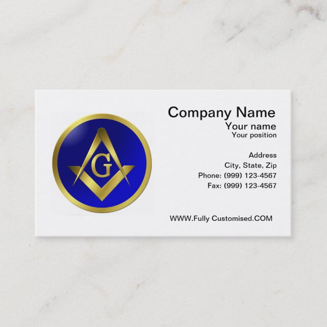 Freemason Business Card (Front)
