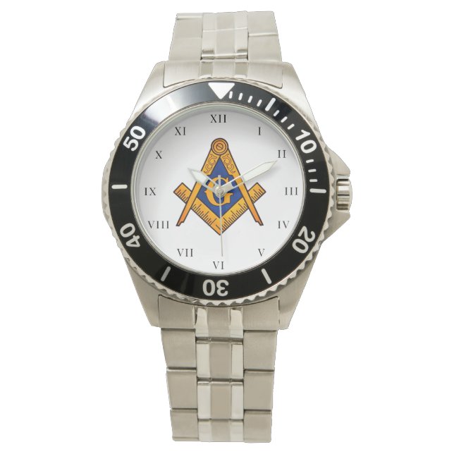 Freemason Carré et Compass Charité Montre Masoniqu (devant)