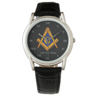 Freemason Carré et Compass Charité Montre Masoniqu