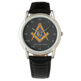 Freemason Carré et Compass Charité Montre Masoniqu