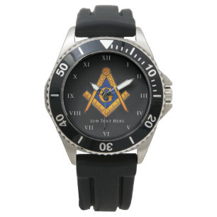 Freemason Carré et Compass Charité Montre Masoniqu