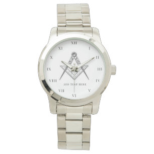 Freemason Carré et Compass Charité Montre Masoniqu