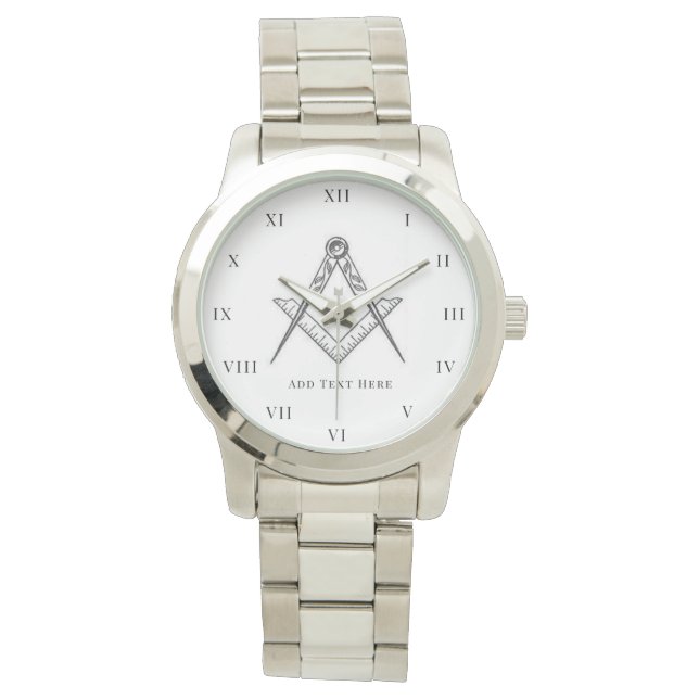 Freemason Carré et Compass Charité Montre Masoniqu (devant)