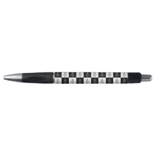 Freemason Checkered Pattern Pen