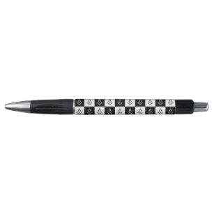 Freemason Checkered Pattern Pen