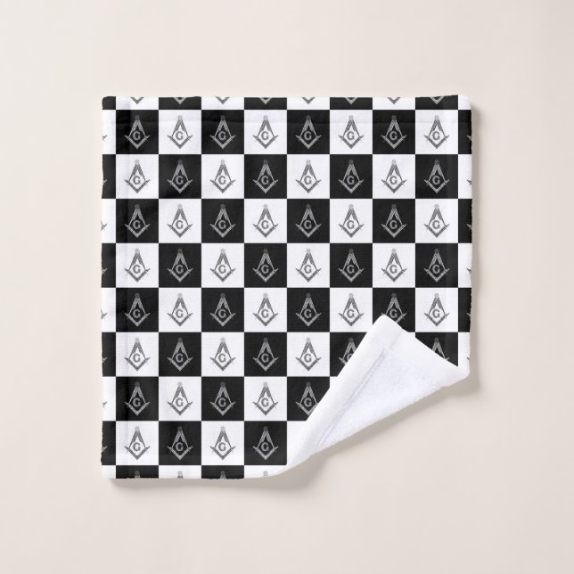 Freemason Checkered Pattern Wash Cloth (Wash Cloth)