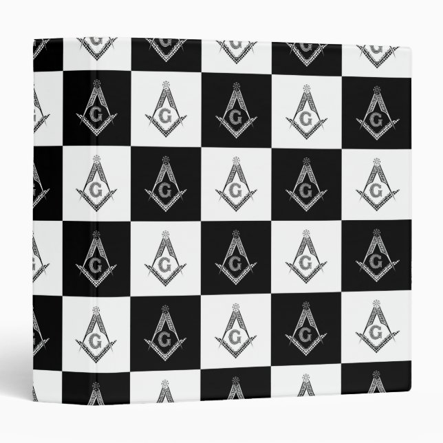 Freemason Chequered Pattern Binder (Front/Spine)
