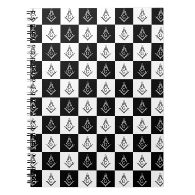 Freemason Chequered Pattern Notebook (Front)