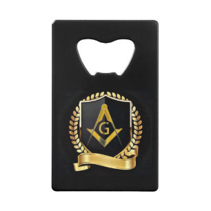 Freemason  credit card bottle opener