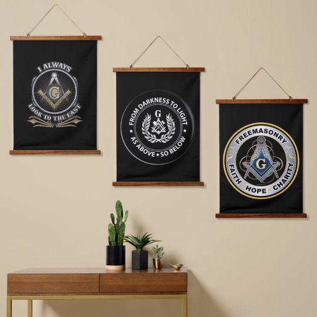 Freemason Hanging Tapestry  (Asymmetrical)