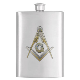 Freemason hip flask