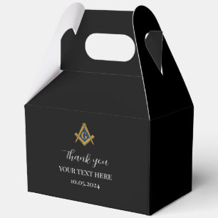 Freemason Masonic Black Minimalist Elegant Modern Favor Box