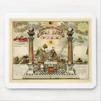 Freemason Masonic Emblematic Chart Mouse Pad