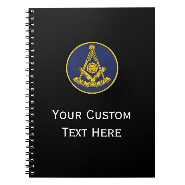 Freemason Masonic Gifts Past Master Notebook (Front)