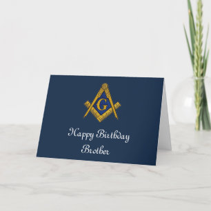 Freemason Masonic Mason Freemason Birthday Thank You Card