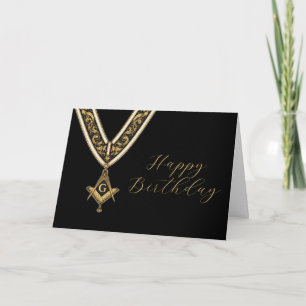 Freemason Masonic Mason Freemason Birthday Thank You Card