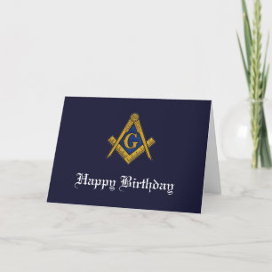 Freemason Masonic Mason Freemason Birthday Thank You Card