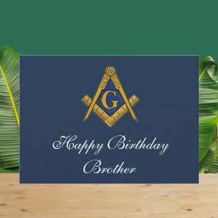 Freemason Masonic Mason Freemason Birthday Thank You Card