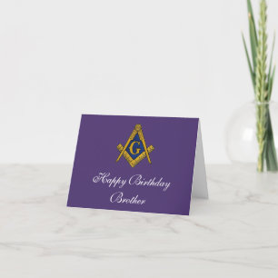 Freemason Masonic Mason Freemason Birthday Thank You Card