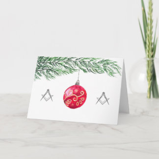 Freemason Masonic Mason Freemason Christmas Thank You Card