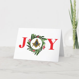 Freemason Masonic Mason Freemason Christmas Thank You Card