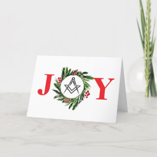 Freemason Masonic Mason Freemason Christmas Thank You Card