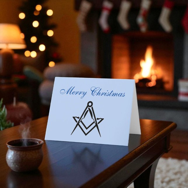 Freemason Masonic Mason Freemason Christmas Thank You Card (Creator Uploaded)