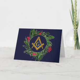 Freemason Masonic Mason Freemason Christmas Thank You Card