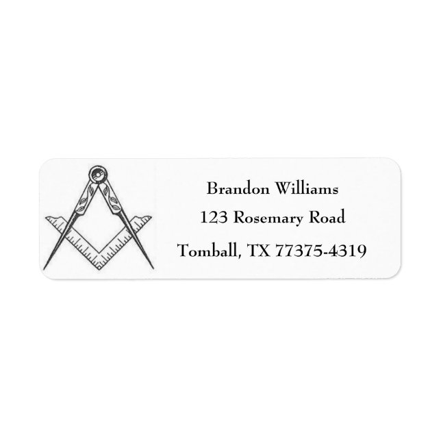 Freemason Masonic Square and Compass  (Front)