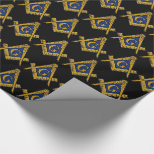 Freemason Masonic Square and Compass Freemasonry W Wrapping Paper