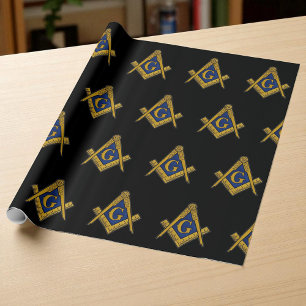 Freemason Masonic Square and Compass Freemasonry  Wrapping Paper