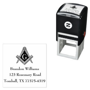 Freemason Masonic Square and Compass  Self-inking Stamp