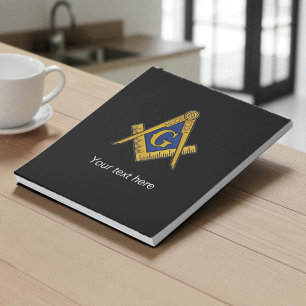 Freemason Masonic Square Compass Notepad