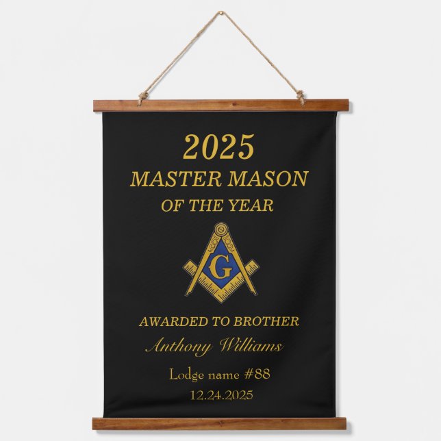 Freemason Master Mason Lodge Masonry Hanging Tapestry (Front)