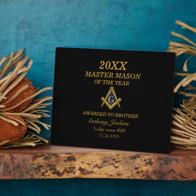 Freemason Master Mason Lodge Masonry Plaque (Side)