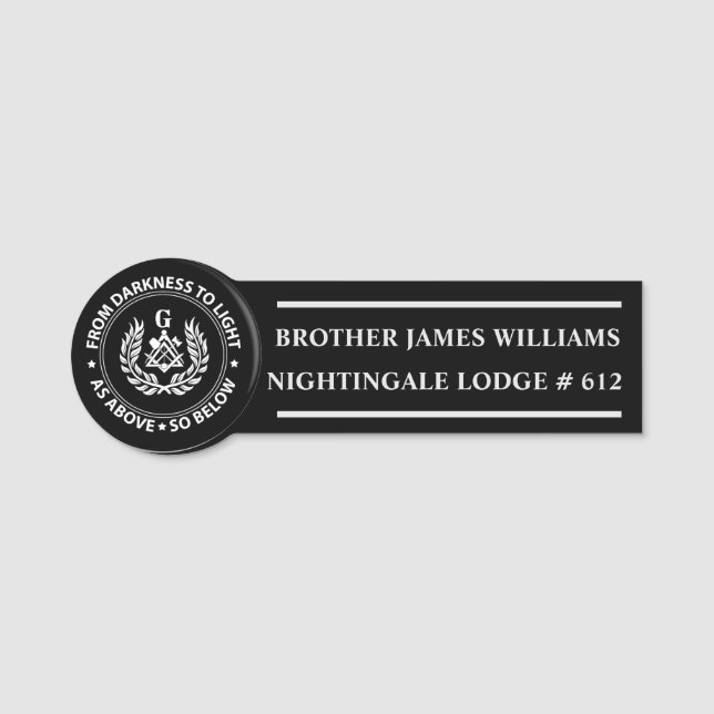 Freemason Name Tag (Front)