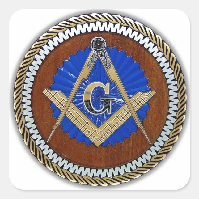 freemason NWO conspiracy square & compass Sticker (Front)