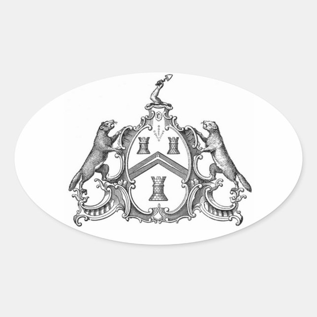 Freemason Oval Sticker (Front)