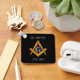 Freemason Square and Compass Charity Masonic Keychain