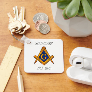 Freemason Square and Compass Charity Masonic  Keychain