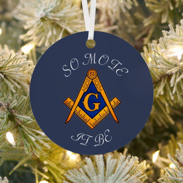 Freemason Square and Compass Charity Masonic  Metal Ornament (Insitu)