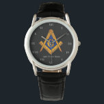 Freemason Square and Compass Charity Masonic Watch<br><div class="desc">So mote it be,  Freemason,  square and compass,  charity,  Masonic symbol watch. Personalize it with your own text.</div>