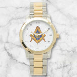 Freemason Square and Compass Charity Masonic Watch<br><div class="desc">Worshipful master,  Freemason,  square and compass,  charity,  Masonic symbol watch.</div>