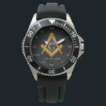 Freemason Square and Compass Charity Masonic Watch<br><div class="desc">So mote it be,  Freemason,  square and compass,  charity,  Masonic symbol watch. Personalize it with your own text.</div>