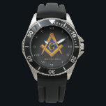Freemason Square and Compass Charity Masonic Watch<br><div class="desc">So mote it be,  Freemason,  square and compass,  charity,  Masonic symbol watch. Personalize it with your own text.</div>